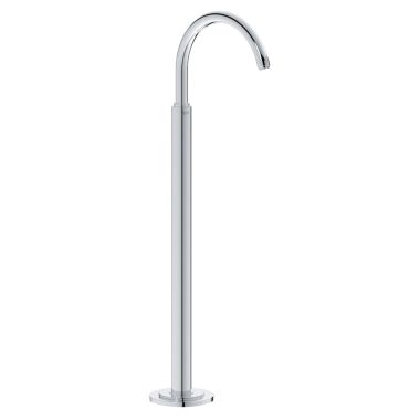 Click here to see Grohe 13216001 Grohe Atrio Starlight Chrome Floor Mount Bath Spout, 11-7/8in Spout Reach, 7 GPM Flow Rate, C-Spout with FlowControl - 13216001