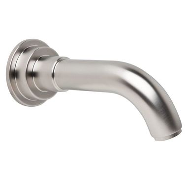 Click here to see Grohe 13164EN0 Grohe Atrio Non-Diverter Brushed Nickel Tub Spout, 6-3 ⁄4in Spout Reach, 1/2in Inlet, Wall-Mount Single-Hole Installation - 13164EN0