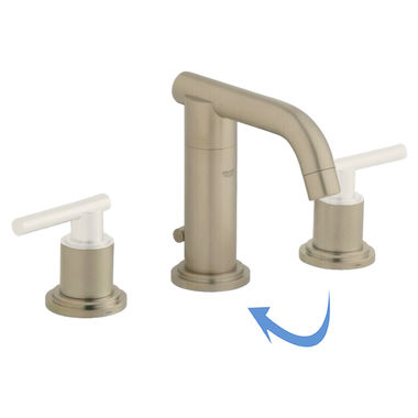 Click here to see Grohe 20072EN0 Grohe 20072EN0 Atrio Two-Handle Low Spout Widespread Lavatory Faucet, Infinity Brushed Nickel