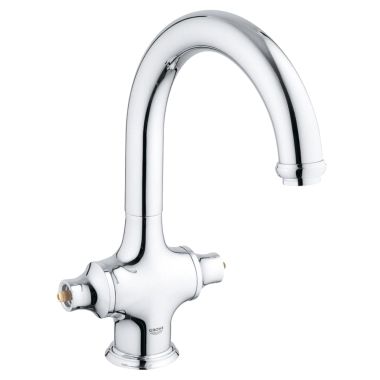 Click here to see Grohe 31055000 Grohe High Profile Two Handle Bar/Prep Faucet, 1 Hole, StarLight Chrome - 31055000