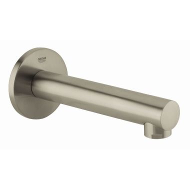 Click here to see Grohe 13274EN1 Grohe Concetto Non-Diverter Tub Spout, Satin Nickel Finish, GROHE StarLight, Wall-Mount Single-Hole Installation, 6-11/16in Spout Reach - 13274EN1