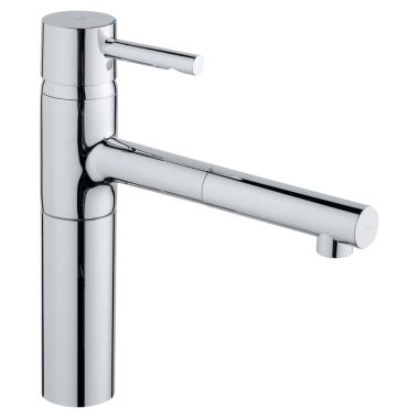 Click here to see Grohe 32170000 GROHE 32170000 Essence One-Handle Pull-Out Kitchen Faucet - StarLight Chrome 