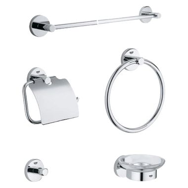 Click here to see Grohe 40344000 Grohe 40344000 Chrome Essentials Bath Accessories Set