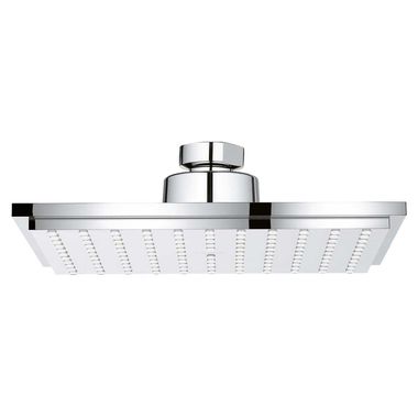 Click here to see Grohe 27705000 Grohe Euphoria Cube 150 Single-Spray Shower Head with 6in Spray Face, DreamSpray, SpeedClean, 2.5 GPM, StarLight Chrome - 27705000