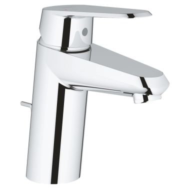 Click here to see Grohe 33413002 GROHE Eurodisc One Handle StarLight Chrome Lavatory Faucet with Pop-Up Drain, 1.5 GPM, WaterSense Certified, Brass Body - 33413002