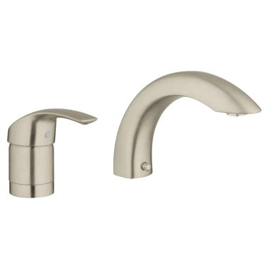 Click here to see Grohe 32645EN1 Grohe Eurosmart Single-Handle Roman Tub Faucet, 6.3 GPM, 2-Hole, SilkMove, Lever Handle, Brushed Nickel - 32645EN1