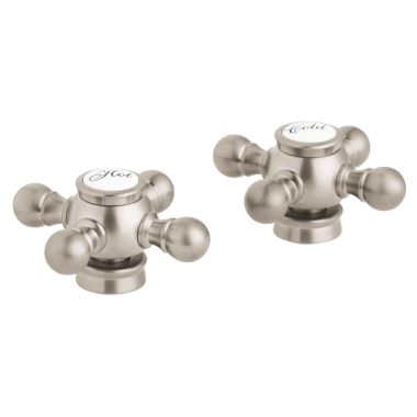 Click here to see Grohe 18733EN0 GROHE 18733EN0 Geneva Cross Handle - Brushed Nickel