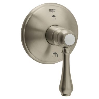 Click here to see Grohe 19220EN0 Grohe 19220EN0 Brushed Nickel - Lever Handle Geneva 3 Port Diverter Trim