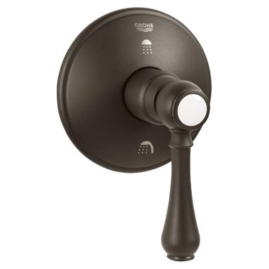 Click here to see Grohe 19220ZB0 Grohe 19220ZB0 Oil Rubbed Bronze - Lever Handle Geneva 3 Port Diverter Trim