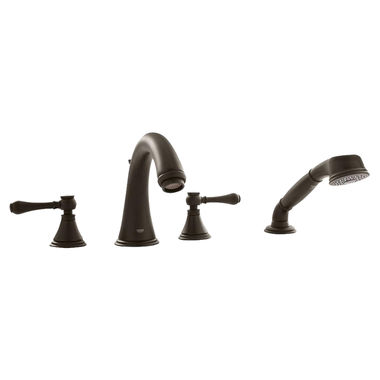 Click here to see Grohe 25506ZB0 Grohe 25506ZB0 Seabury 4-Hole Roman Bathtub Faucet, Antique Bronze