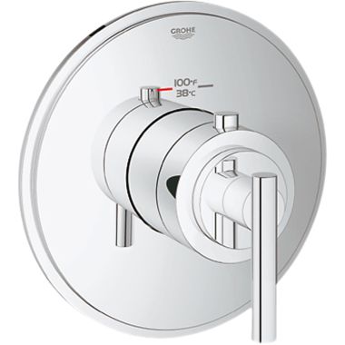 Click here to see Grohe 19865000 Grohe 19865000 Atrio Thermostatic Custom Shower Trim, Starlight Chrome