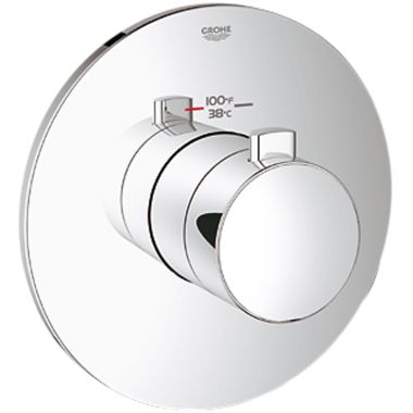 Click here to see Grohe 19879000 Grohe 19879000 Europlus Custom Shower Thermostatic Valve Trim, Chrome