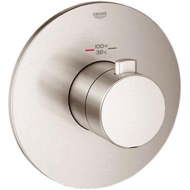 Click here to see Grohe 19879EN0 Grohe 19879EN0 Europlus Custom Shower Thermostatic Valve Trim, Brushed Nickel