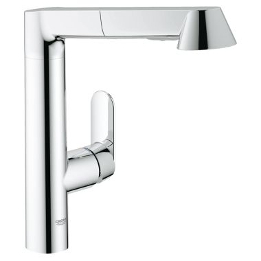Click here to see Grohe 32178000 Grohe 32178000 Chrome K7 One Handle Pullout Kitchen Faucet