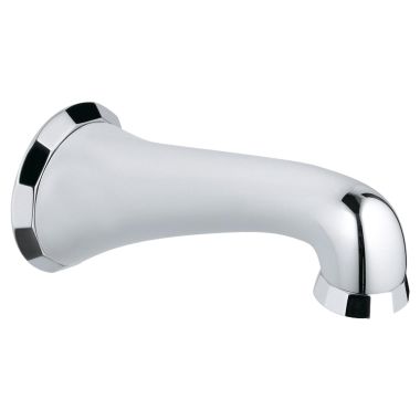 Click here to see Grohe 13193000 Grohe Kensington 6in Starlight Chrome Non-Diverter Spout, Wall-Mount Single-Hole Installation, 3 ⁄4in Inlet, 13.2 GPM - 13193000