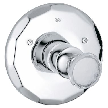 Click here to see Grohe 19265VP0 Grohe 19265VP0 Kensington Central Thermostatic Valve Trim - StarLight Chrome