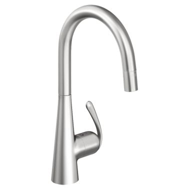 Click here to see Grohe 32226SD0 Grohe Ladylux3 Pro Single-Handle Pull-Down Kitchen Faucet, Realsteel - 32226SD0