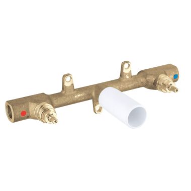 Click here to see Grohe 33885000 Grohe 33885000 Non Rapido 3-Hole Wall-Mount Lavatory Rough-In Valve, 8