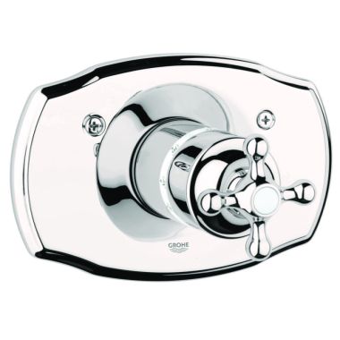Click here to see Grohe 19612BE0 Grohe 19612BE0 Polished Nickel Thermostat Trim w/ Cross Handle