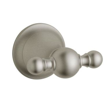 Click here to see Grohe 40159EN0 Grohe 40159EN0 Seabury Double Robe Hook, Brushed Nickel