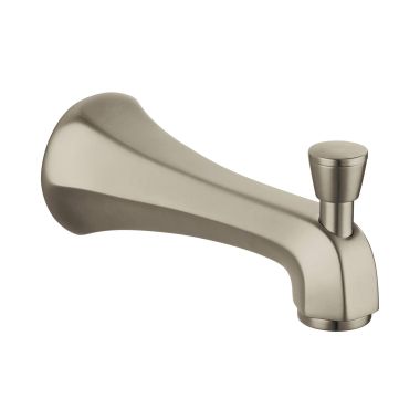 Click here to see Grohe 13199EN0 Grohe 13199EN0 Somerset Wall-Mount Tub Spout w/ Pull-Up Diverter, Brushed Nickel