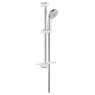 Click here to see Grohe 27609000 Grohe Tempesta Rustic 4-Spray Setting 2.5 GPM 24in Slidebar Handshower Kit, Speed Clean, DreamSpray, StarLight Chrome - 27609000