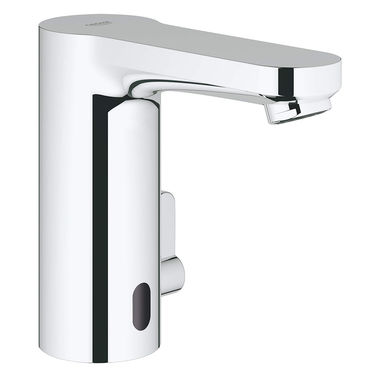 Click here to see Grohe 36328000 GROHE Eurosmart Touchless StarLight Chrome Bathroom Faucet with Temperature Control Lever, 0.5 GPM, Multi-Laminar Spray - 36328000