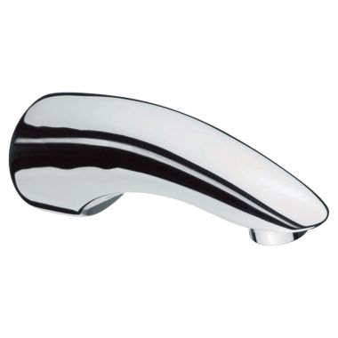 Click here to see Grohe 13619000 Grohe Talia Non-Diverter Tub Spout, Starlight Chrome Finish, 1/2in Inlet Connection, Single-Hole Wall-Mounted Installation- 13619000