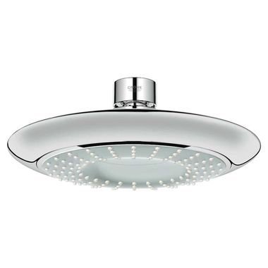 Click here to see Grohe 27373000 Grohe Icon 190 Rainshower Single-Spray Setting 2.5 GPM 7-1/2in Shower Head, SpeedClean, DreamSpray, StarLight Finish, Chrome - 27373000 