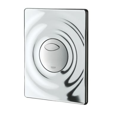 Click here to see Grohe 38861000 Grohe 38861000 Surf Dual Flush Wall Plate, Chrome