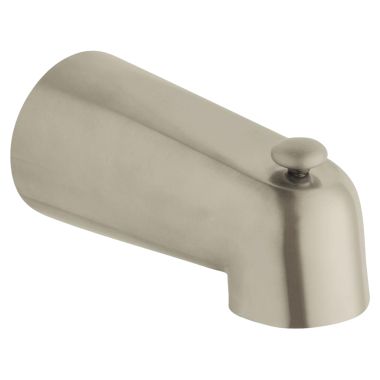 Click here to see Grohe 13611EN0 Grohe Classic Wall-Mounted Spout with Diverter, Brushed Nickel Finish, 5-1/2in Spout Reach, Single-Hole Wall-Mounted Installation - 13611EN0
