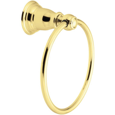 Click here to see Moen YB5486PB MOEN YB5486PB CSI KINGSLEY TOWEL RING POLISHED BRASS