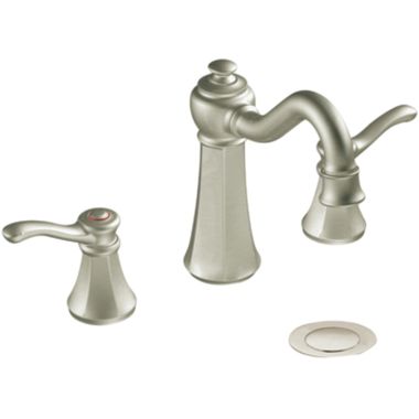 Click here to see Moen T6305BN Moen T6305BN Two-Handle High Arc Bathroom Faucet - Brushed Nickel