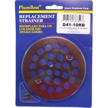 Click here to see Jones Stephens D4110RB Jones Stephens D4110RB 4 1/4-Inch Round Shower Strainer, Oil-Rubbed Bronze