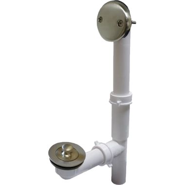 Click here to see Watco 600-LT-PVC-BN-2H Watco 600-LT-PVC-BN-2H Lift and Turn Bath Waste - Brushed Nickel