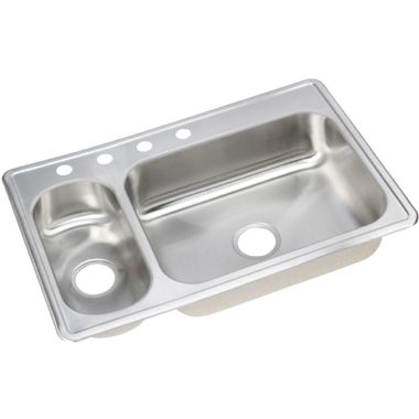 Click here to see Elkay DEMR233224 Elkay DEMR233224 Dayton 30/70 Double Bowl Top Mount Stainless Steel Sink
