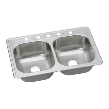 Click here to see Dayton DSE233225 Elkay DSE233225 Dayton Stainless Steel Double Bowl Sink