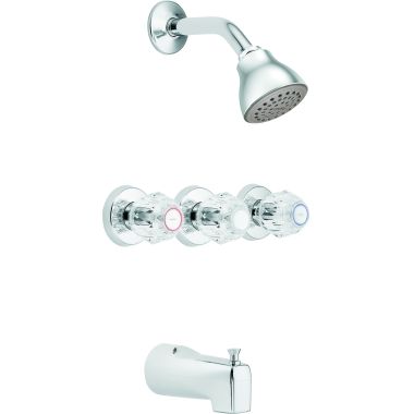 Click here to see Moen 2995 Moen 2995 Chateau 3 Handle Tubshower Faucet Chrome