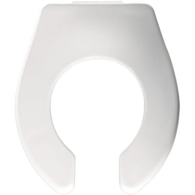 Click here to see Bemis 126CAMT-000 Bemis 126CAMT-000 White Open Front Round Plastic Toilet Seat