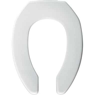Click here to see Bemis 3L2155T-000 Bemis 3L2155T-000 White Open Front Elongated Toilet Seat, Less Cover