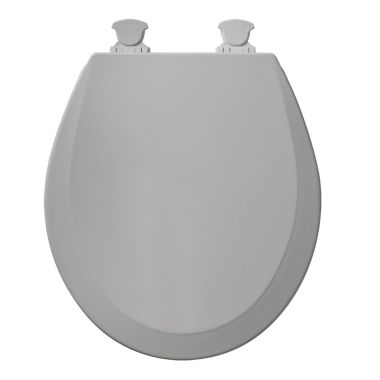 Click here to see Bemis 500EC-162 Bemis Round Wood Toilet Seat w/ Cover, Closed-Front - Silver (500EC-162)