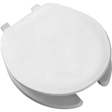 Click here to see Bemis 75-000 Bemis 75-000 White Open Front Round Plastic Toilet Seat with Cover
