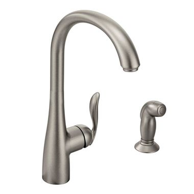 Click here to see Moen 7790SRS Moen Arbor Single Handle Kitchen Faucet w/ Side Spray, Spot Resist Stainless - 7790SRS