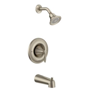 Click here to see Moen SFT2133NHBN Moen Eva Posi-Temp Tub/Shower Faucet, Single Lever Handle, Less Showerhead, Brushed Nickel - SFT2133NHBN