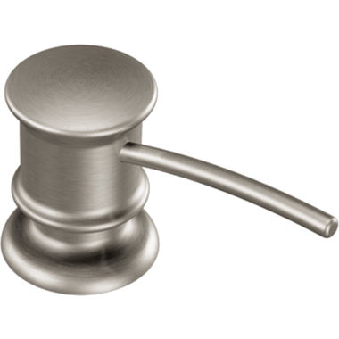 Click here to see Moen 3944SRS Moen 18oz Refillable Soap/Lotion Dispenser for Kitchen/Bathroom, Round, Spot Resist Stainless - 3944SRS