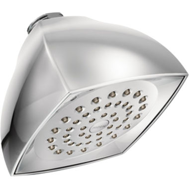 Click here to see Moen 6325EP Moen Moenflo 4-1/16” Single-Spray Function Shower Head, Square, Fixed-Mount, 1.75 GPM, Eco-Performance, Chrome - 6325EP