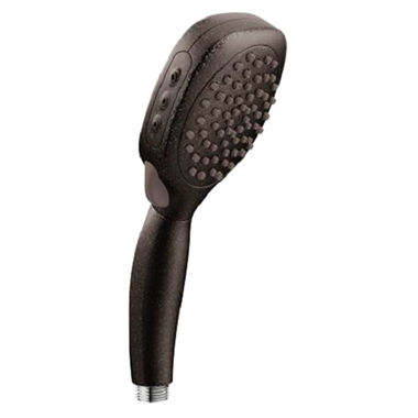 Click here to see Moen 160042ORB Moen Twist 3-3/4in Four-Function Handheld Shower for S3870EP Slide Bar Handshower, Round, 1.75 GPM, WaterSense, Oil Rubbed Bronze - 160042ORB