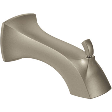 Click here to see Moen 161955BN Moen Voss 7-3/4-inch Wall Mounted Brushed Nickel Diverter Tub Spout, 1/2-inch Connection Size, Slip Fit - 161955BN