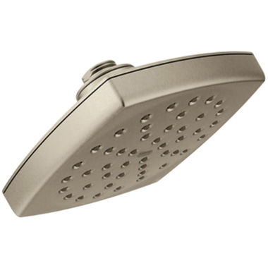 Click here to see Moen S6365EPBN Moen Voss 6in Single-Function Rainfall Shower Head, Square, Immersion Rainshower Technology, Eco-Performance, 1.75 GPM, Brushed Nickel - S6365EPBN