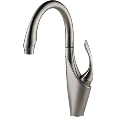 Click here to see Brizo 61055LF-SS Brizo 61055LF-SS Vuelo Single Handle Waterfall Kitchen Faucet - Stainless Steel